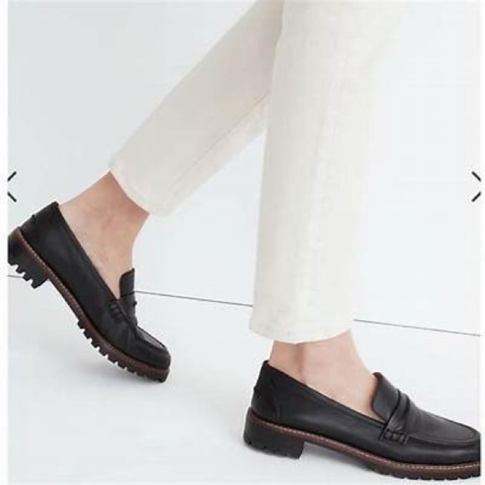 Madewell Corinne Lugsole Loafer size 7.5 black